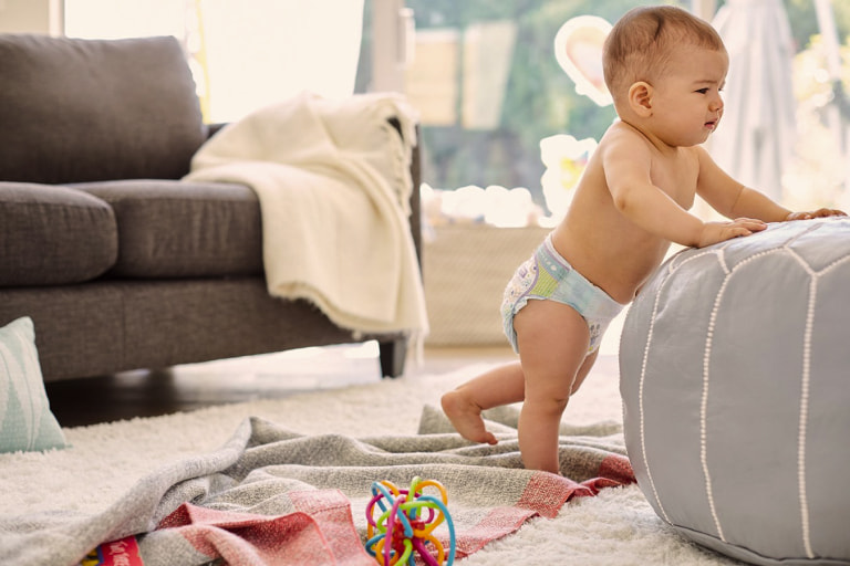How to use the new Pampers pant  Changing your baby's diaper just